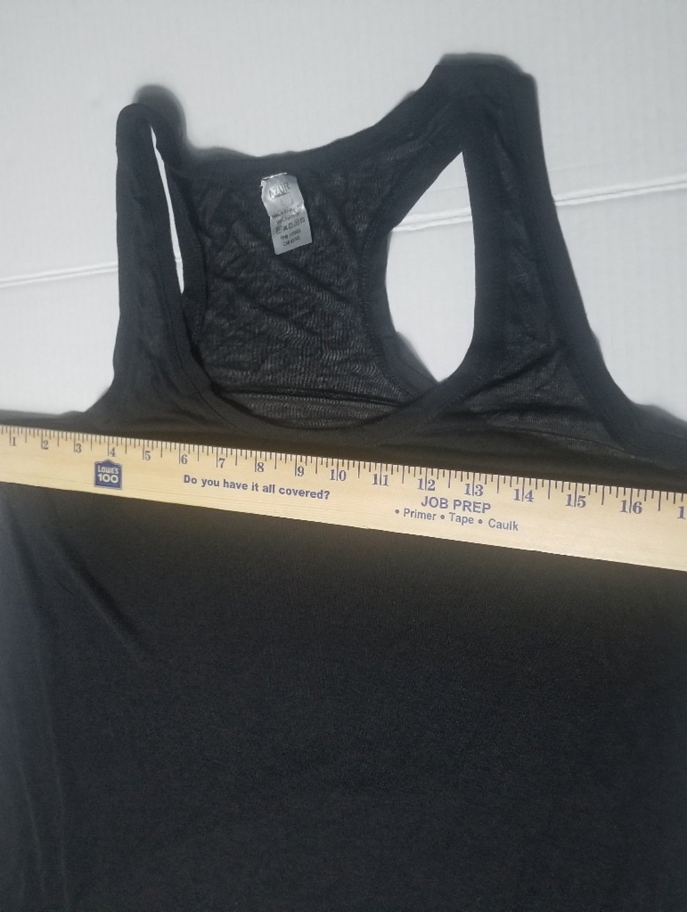 AZUR WOMEN'S BLACK SHEER TANK TOP SIZE LARGE - Picture 7 of 9